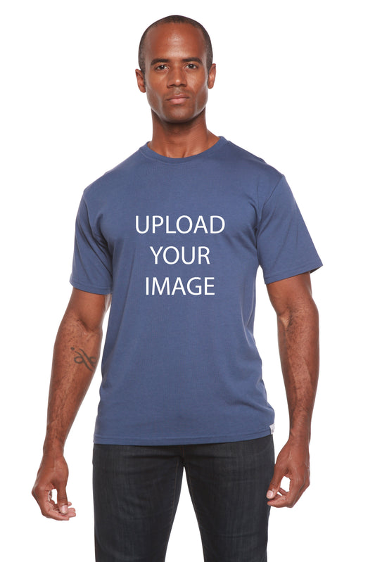 Custom Printed Men's Bamboo Viscose/Organic Cotton Short Sleeve T-Shirt
